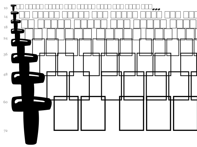 Jelly Crazies font waterfall